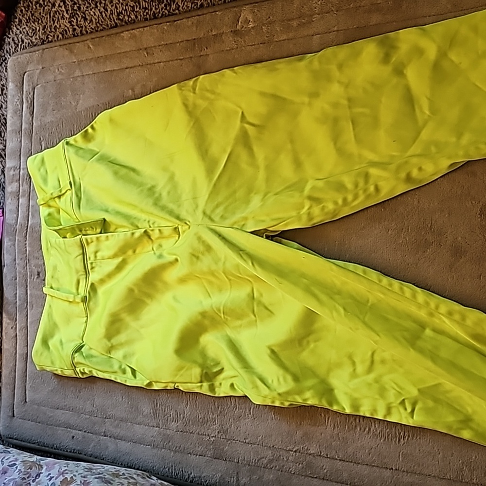 NBD Neon Yellow High Wasted Pants